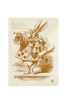 AFFICHE ALICE AU PAYS DES MERVEILLES LE LAPIN BLANC, HABILLE EN HERAULT, SOUFFLE DANS UNE TROMPETTE - ALI0001