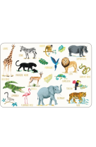 SETS DE TABLE DORES - ANIMAUX JUNGLE