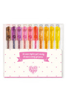 10 MINI STYLOS GEL CANDY