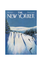 30X40 CM THE NEWYORKER 120 GETZ SKIERS MAKE THEIR WAY 50179