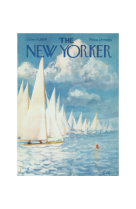 30X40 CM THE NEWYORKER 80 GETZ BOAT RACE 1959 49573