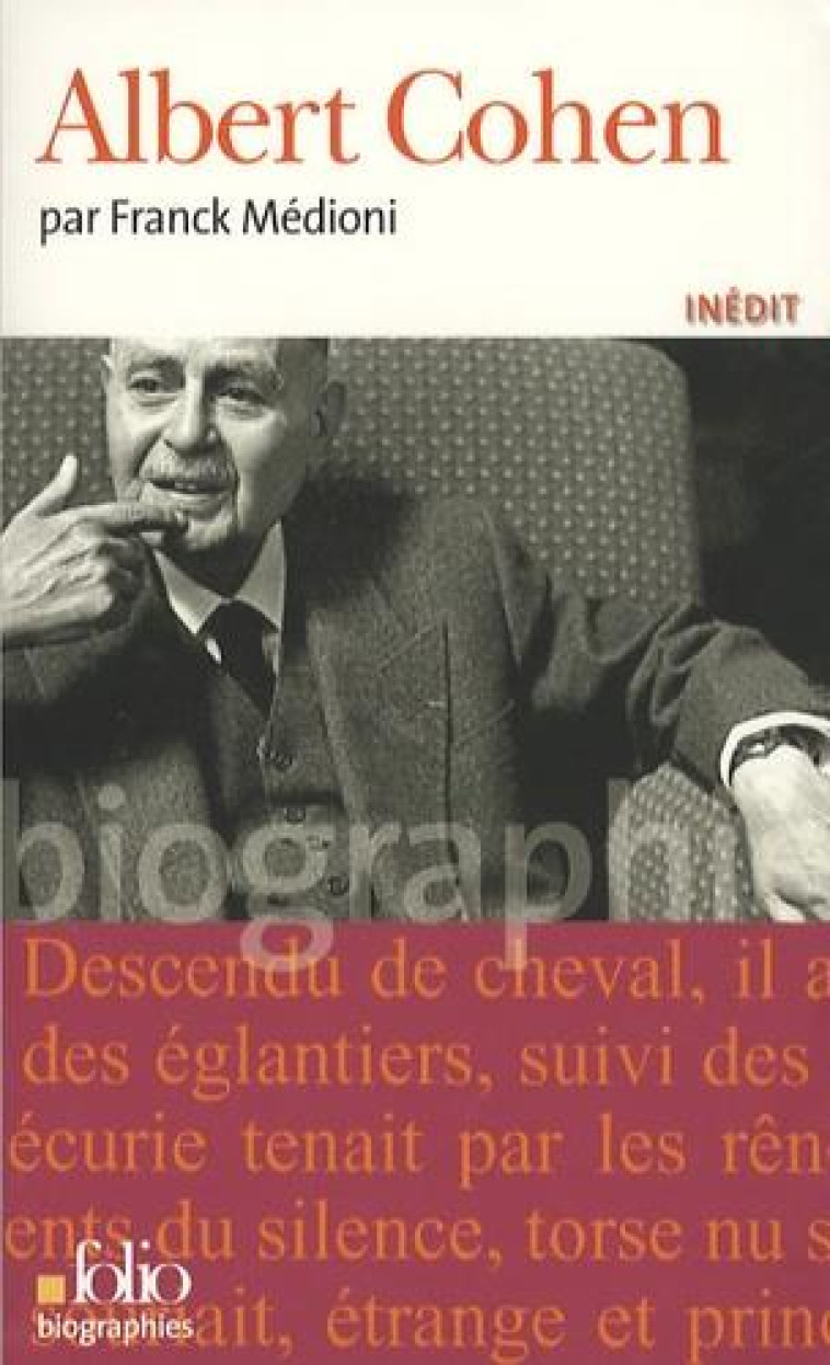 ALBERT COHEN - MEDIONI FRANCK - GALLIMARD