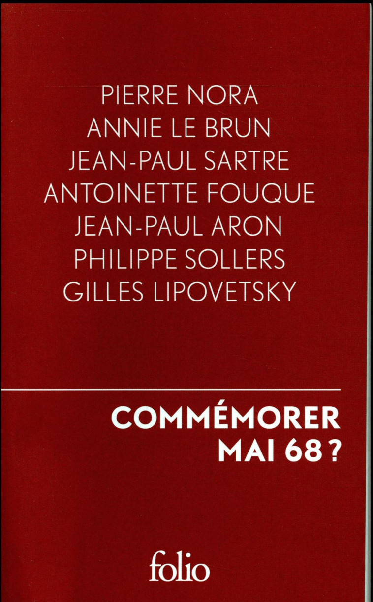 COMMEMORER MAI 68 ? - FOUQUE/LIPOVETSKY - GALLIMARD