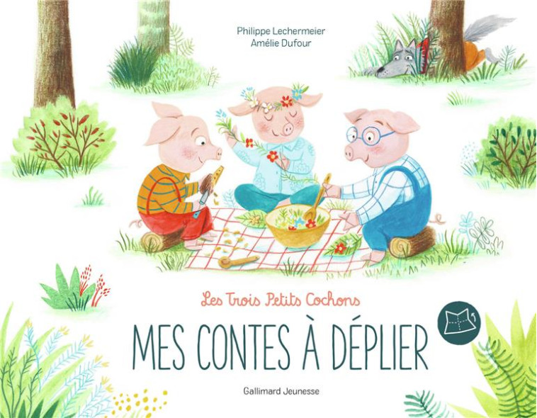 MES CONTES A DEPLIER  -  LES TROIS PETITS COCHONS - LECHERMEIER/DUFOUR - GALLIMARD