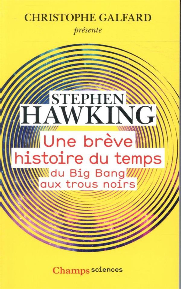 UNE BREVE HISTOIRE DU TEMPS  -  DU BIG BANG AUX TROUS NOIRS - HAWKING STEPHEN - FLAMMARION