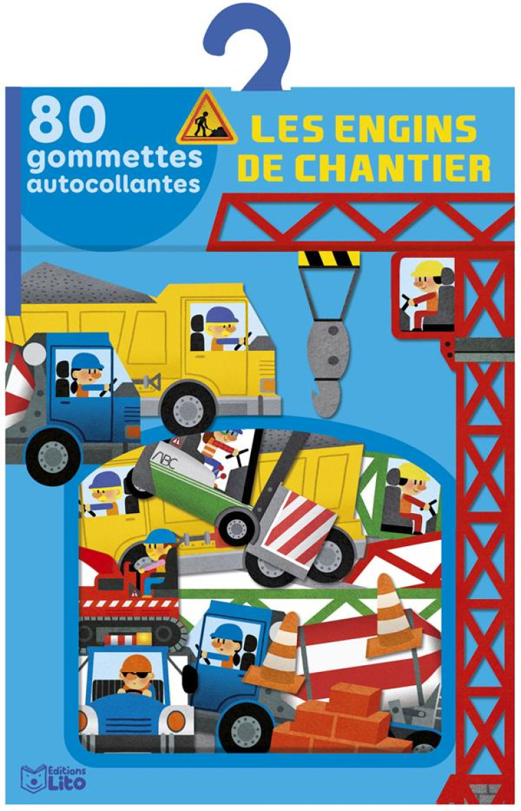 LES ENGINS DE CHANTIER  -  80 GOMMETTES AUTOCOLLANTES - XXX - NC