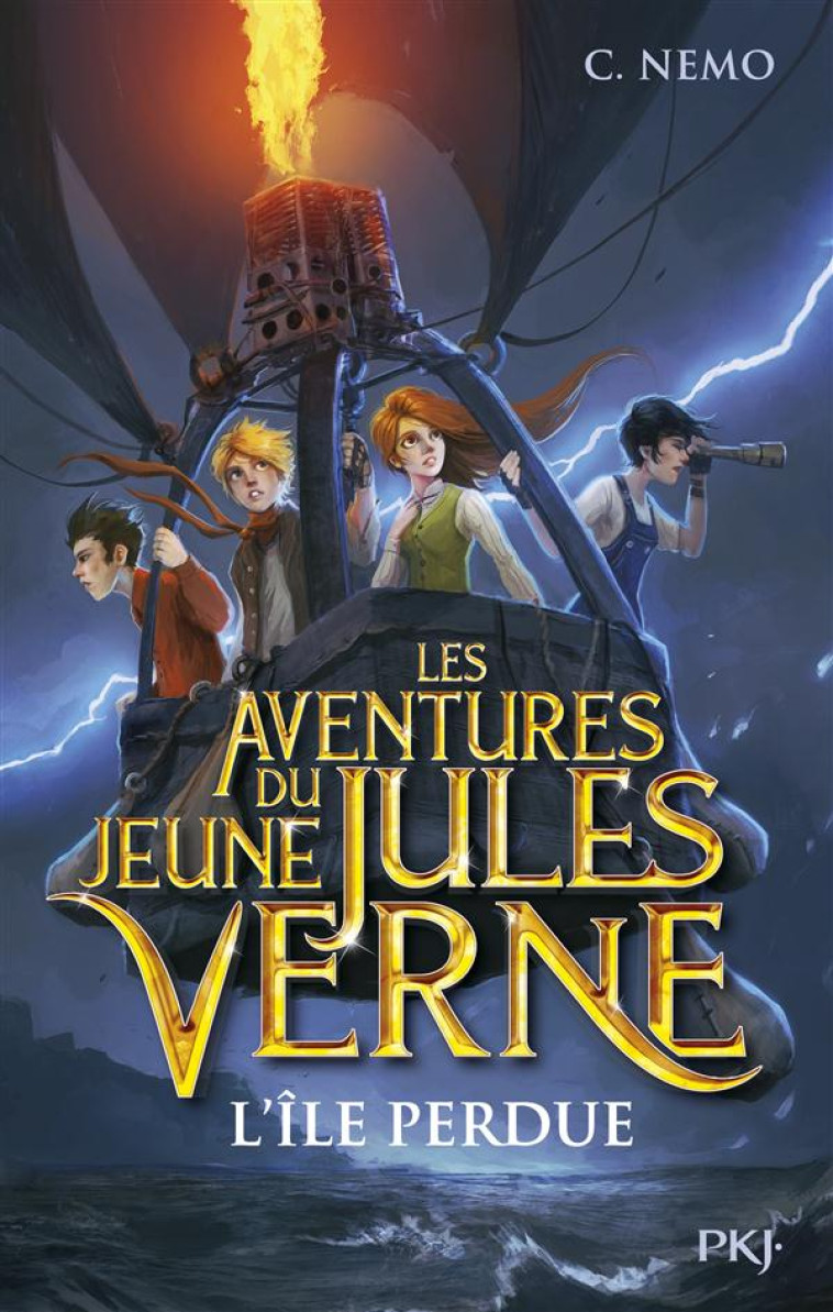 LES AVENTURES DU JEUNE JULES VERNE T.1  -  L'ILE PERDUE - CAPITAINE NEMO - Pocket jeunesse