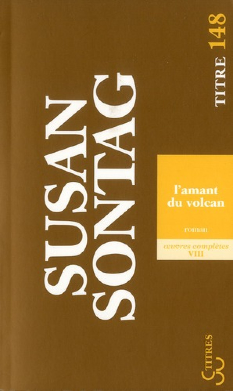 L'AMANT DU VOLCAN - SONTAG SUSAN - BOURGOIS