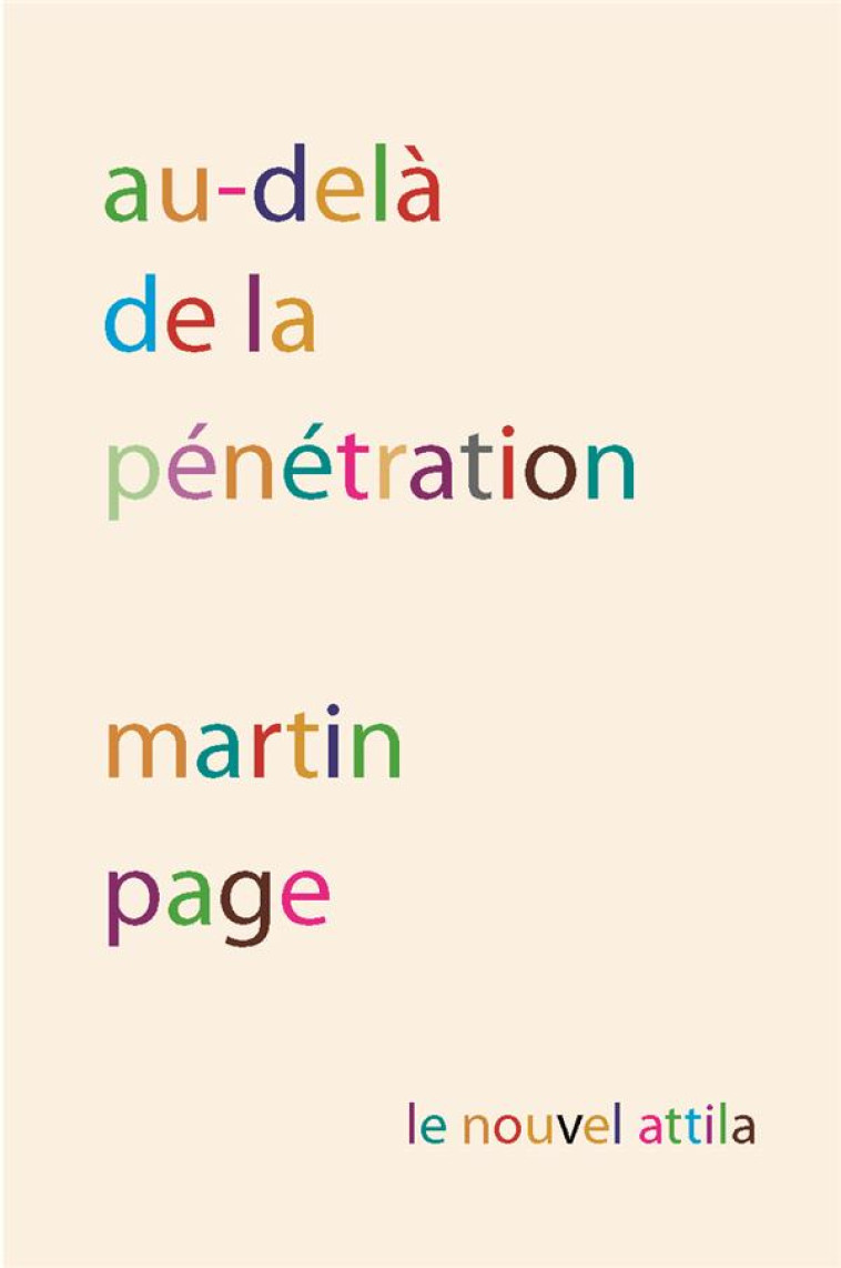 AU-DELA DE LA PENETRATION - PAGE MARTIN - NOUVEL ATTILA