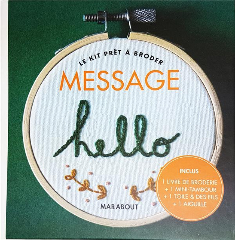 KIT PRET A BRODER  -  MESSAGE - KIT BRODERIE - MARABOUT