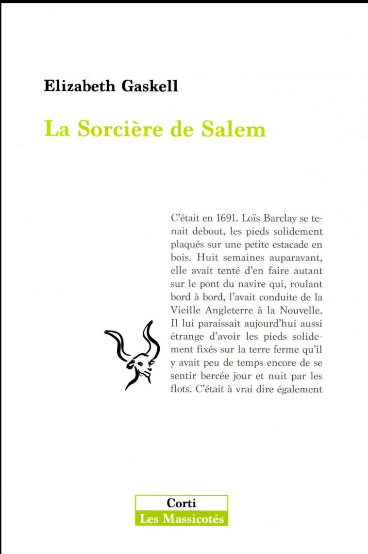 LA SORCIERE DE SALEM - GASKELL ELIZABETH - CORTI