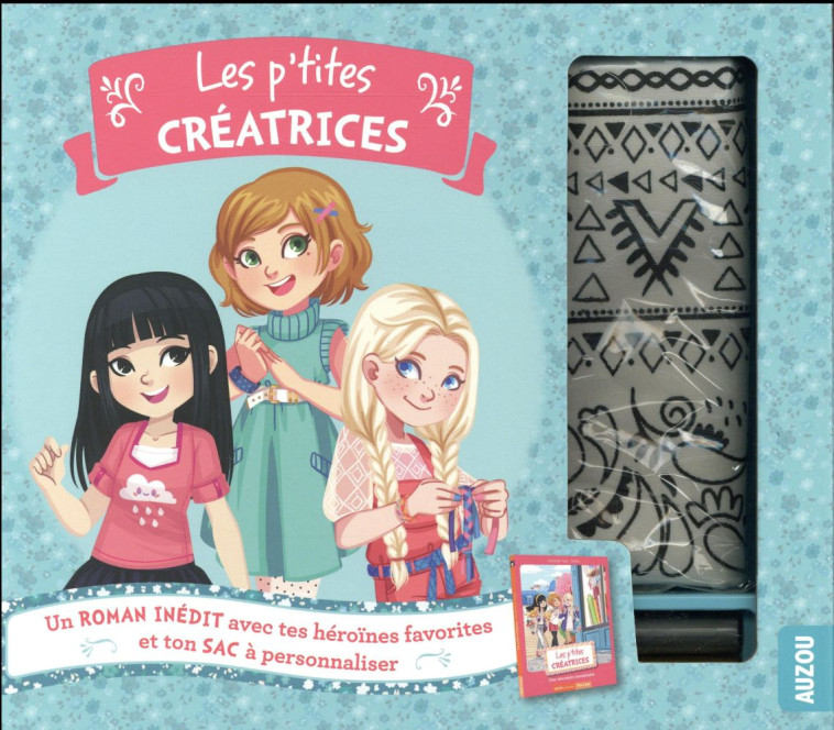 LES P'TITES CREATRICES  -  COFFRET  -  UN ROMAN + TOTE BAG - PARIS/DO CARMO - Auzou