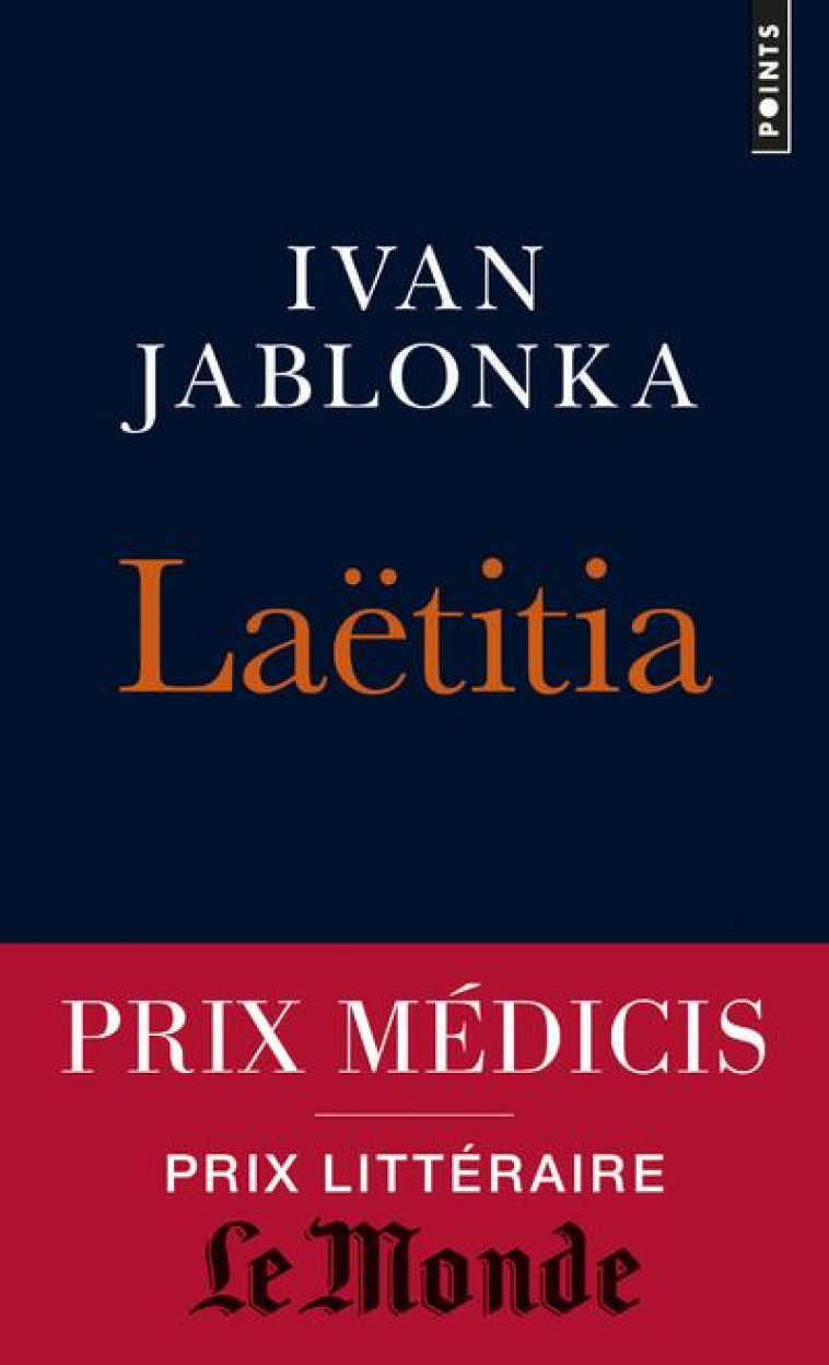 LAETITIA OU LA FIN DES HOMMES - JABLONKA IVAN - Points