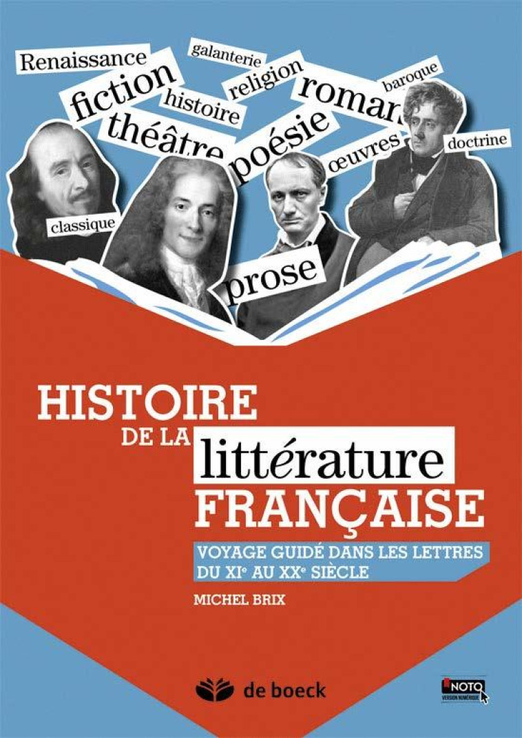 HISTOIRE DE LA LITTERATURE FRANCAISE  -  VOYAGE GUIDE DANS LES LETTRES DU XIE AU XXE SIECLE - BRIX MICHEL - De Boeck