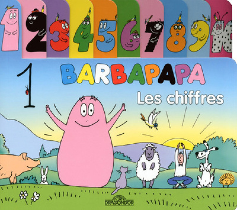 Barbapapa - les chiffres - tout carton - Annette Tison - DRAGON D OR