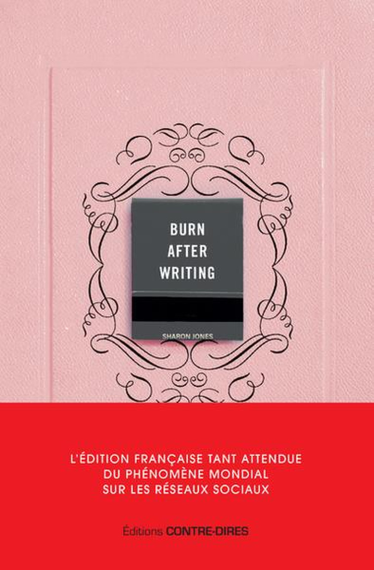 BURN AFTER WRITING - JONES SHARON - CONTRE DIRES