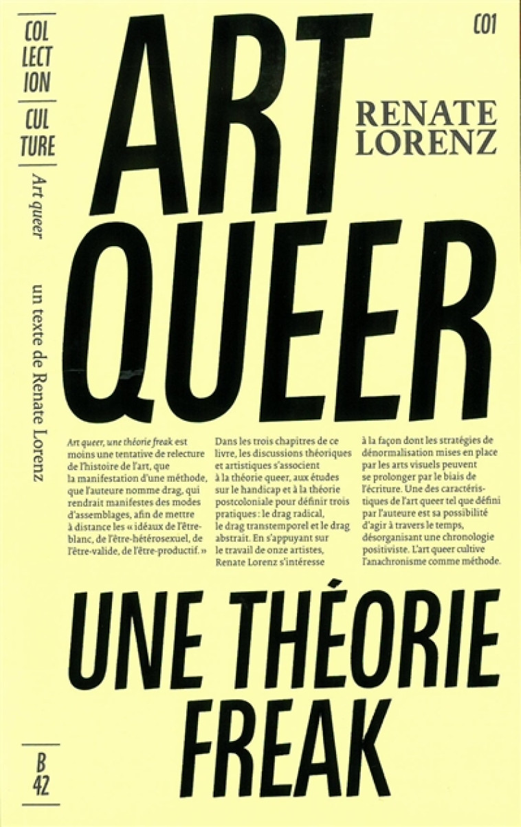 ART QUEER - UNE THEORIE FREAK - LORENZ RENATE - B42