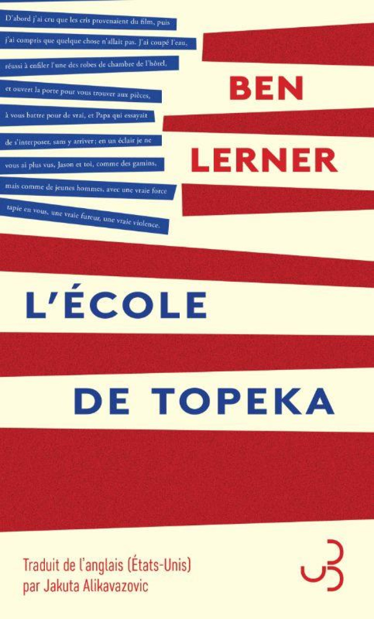 L'ECOLE DE TOPEKA - LERNER BEN - BOURGOIS