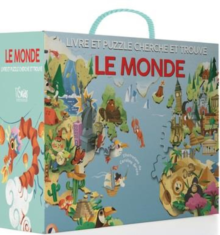 LIVRE ET PUZZLE CHERCHE ET TROUVE LE MONDE - GROSA CAROLINA - NC