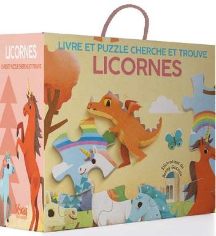 LIVRE ET PUZZLE CHERCHE ET TROUVE - LICORNES - GAZZOLA RONNY - NC