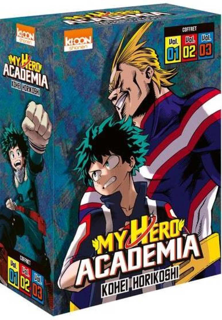 MY HERO ACADEMIA : COFFRET T.1 A T.3 - HORIKOSHI KOHEI - KI-OON