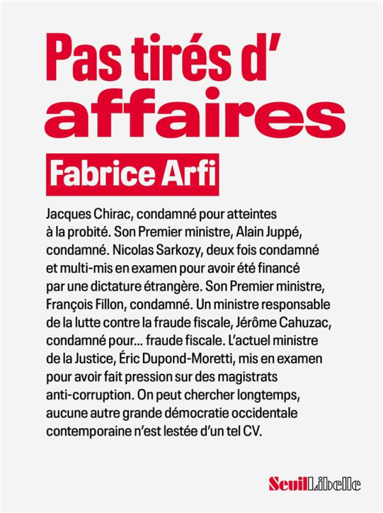 PAS TIRES D'AFFAIRES - ARFI FABRICE - SEUIL