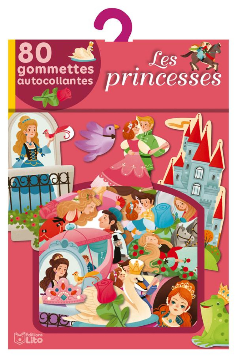 LES PRINCESSES  -  80 GOMMETTES AUTOCOLLANTES - XXX - NC