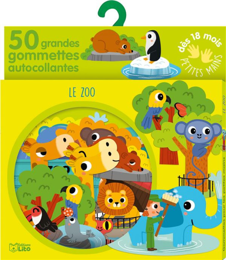 GOMMETTES POUR LES PETITES MAINS  -  LE ZOO  -  50 GRANDES GOMMETTES AUTOCOLLANTES - XXX - NC