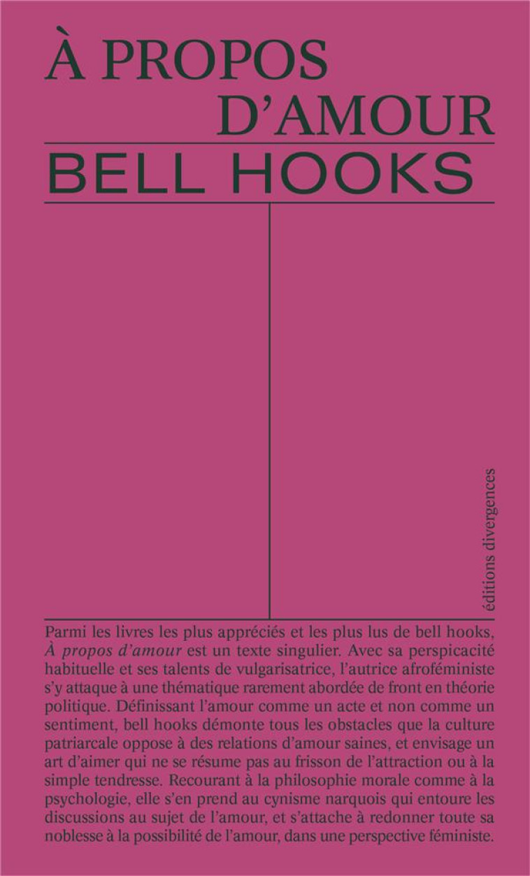 A PROPOS D'AMOUR - HOOKS BELL - DIVERGENCES