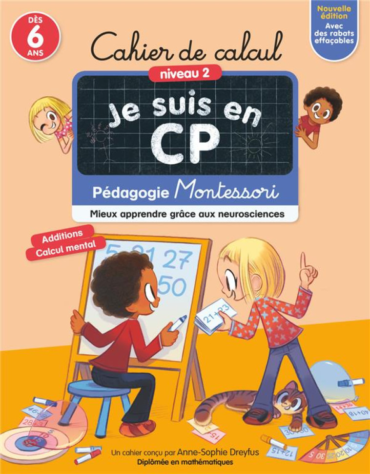 JE SUIS EN CP - CAHIER DE CALCUL -  NIVEAU 2 - PEDAGOGIE MONTESSORI - DREYFUS/RISTORD - FLAMMARION