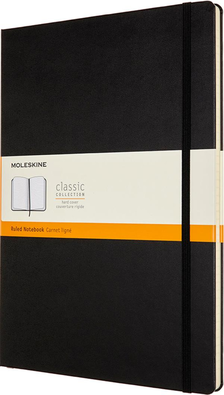 CARNET LIGNE - A4 - COUVERTURE NOIRE RIGIDE - MOLESKINE - NC