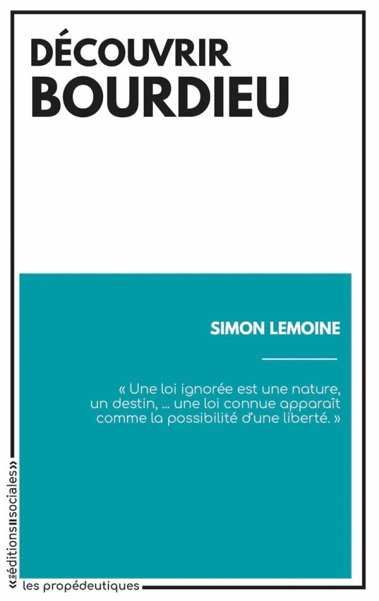 DECOUVRIR BOURDIEU (NED 2020) - LEMOINE SIMON - SOCIALES