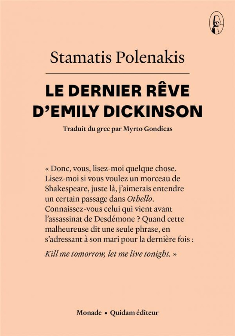 LE DERNIER REVE D-EMILY DICKINSON - POLENAKIS STAMATIS - QUIDAM