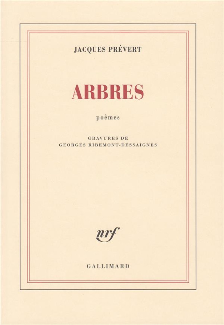 ARBRES - PREVERT - GALLIMARD