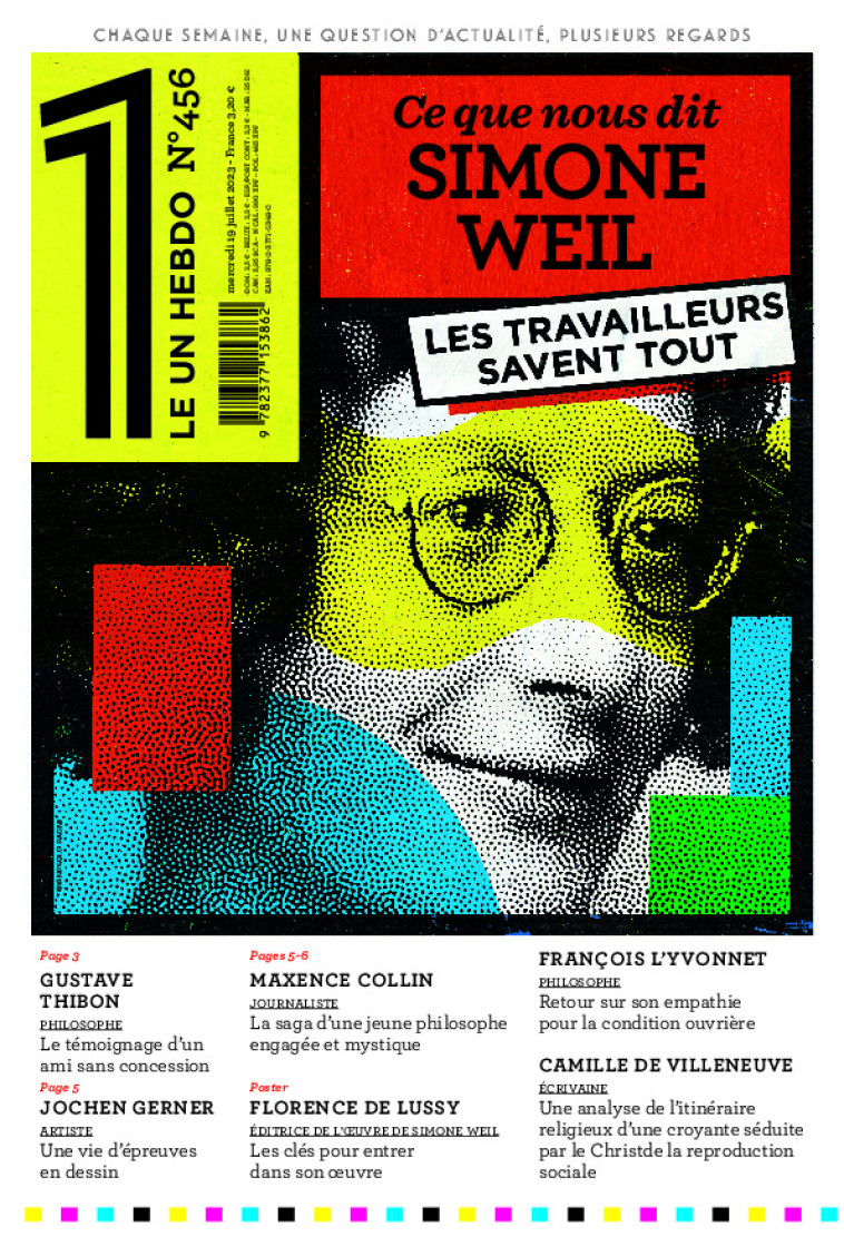 LE 1 HEBDO - CE QUE NOUS DIT SIMONE WEIL - Éric Fottorino - LE UN