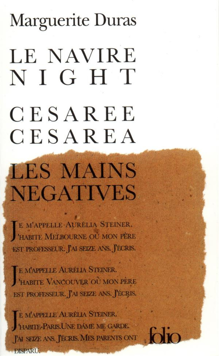 LE NAVIRE NIGHT - DURAS MARGUERITE - GALLIMARD