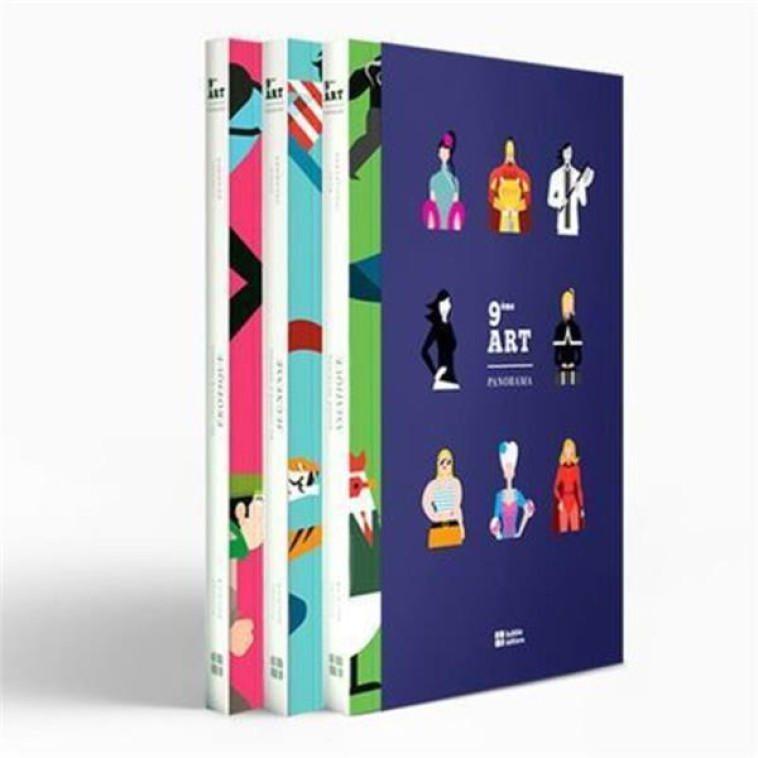 COFFRET 9EME ART PANORAMA (3 LIVRES) - MOURIER/DECHAMPS - BUBBLE EDITIONS