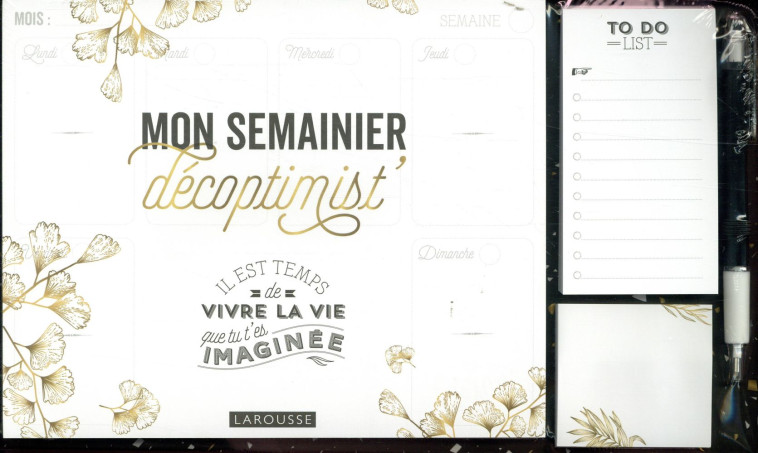 MON SEMAINIER DECOPTIMIST' - IL EST TEMPS DE VIVRE LA VIE QUE TU T'ES IMAGINEE - COLLECTIF - NC