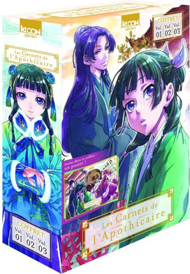 COFFRET LES CARNETS DE L-APOTHICAIRE VOL. 1 A 3 - NANAO/NEKOKURAGE - KI-OON