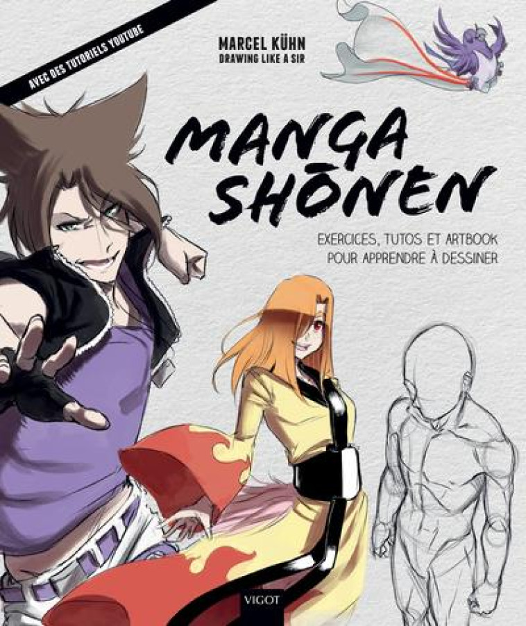 MANGA SHONEN : EXERCICES, TUTOS ET ARTBOOK POUR APPRENDRE A DESSINER - ILLUSTRATIONS, COULEUR - KUHN MARCEL - VIGOT