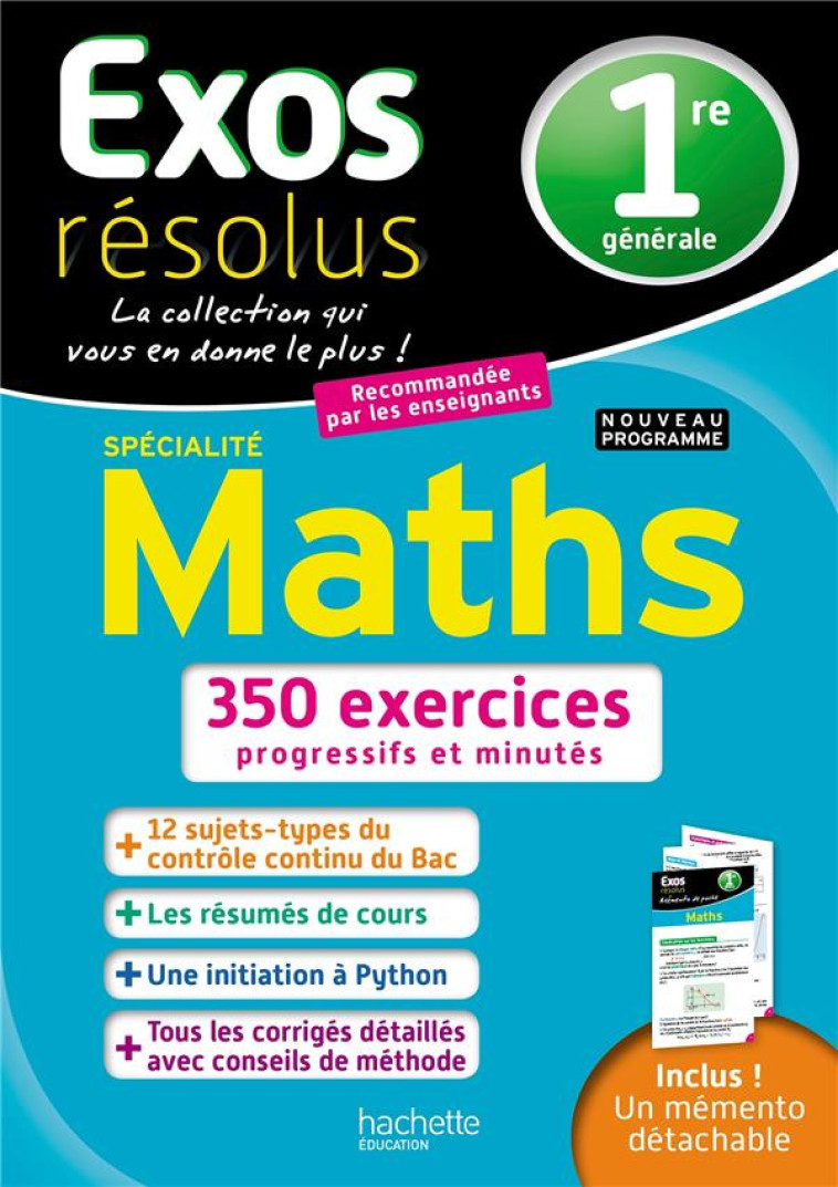 EXOS RESOLUS  -  SPECIALITE MATHS  -  1RE GENERALE - RENARD/GUILLAUMIN - HACHETTE