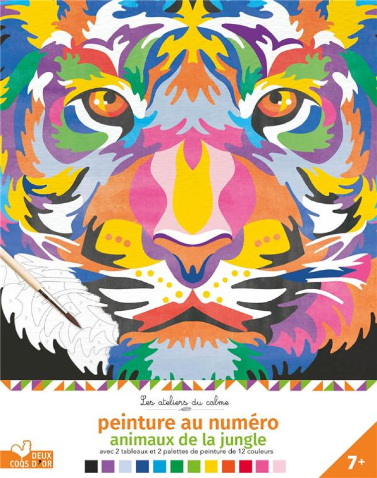 LES ATELIERS DU CALME : PEINTURE AU NUMERO : ANIMAUX DE LA JUNGLE - MARIEZ, JEREMY - NC