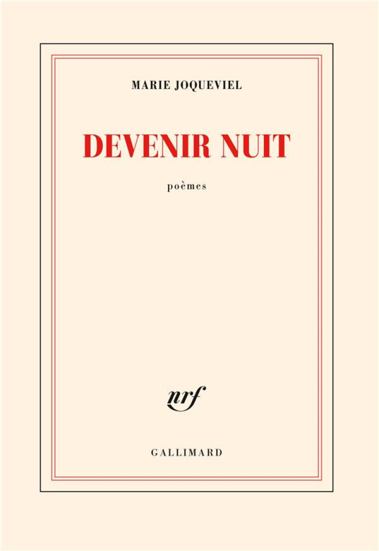 DEVENIR NUIT - JOQUEVIEL MARIE - GALLIMARD