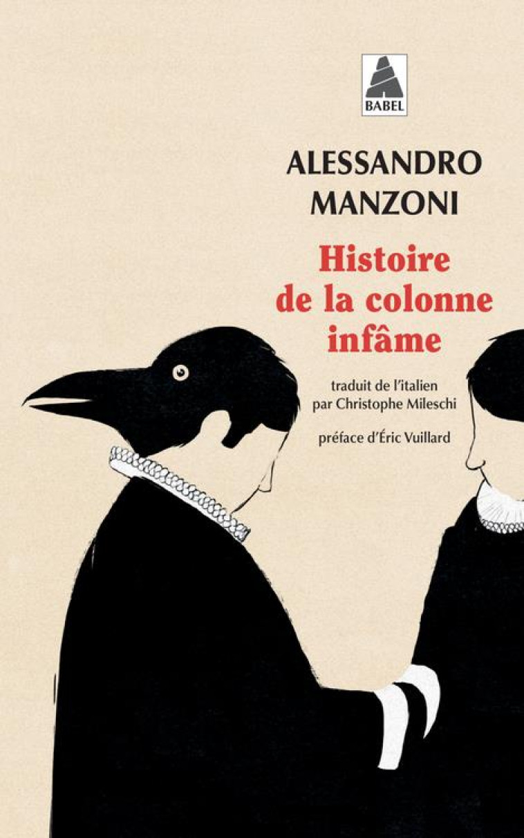 HISTOIRE DE LA COLONNE INFAME - MANZONI/VUILLARD - ACTES SUD