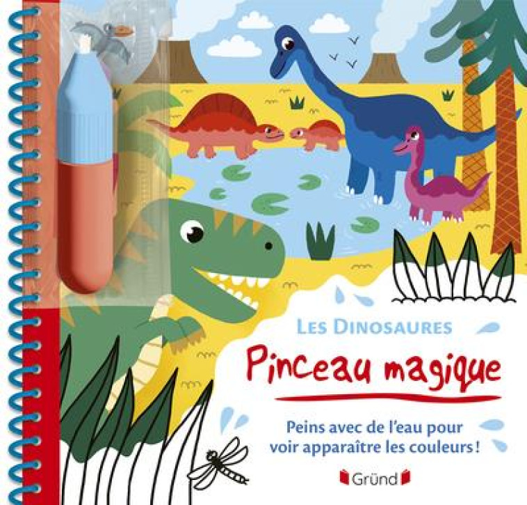 PINCEAU MAGIQUE - LES DINOSAURES - PEINS AVEC DE L-EAU POUR VOIR APPARAITRE LES COULEURS ! - ALLIROL MELUSINE - GRUND