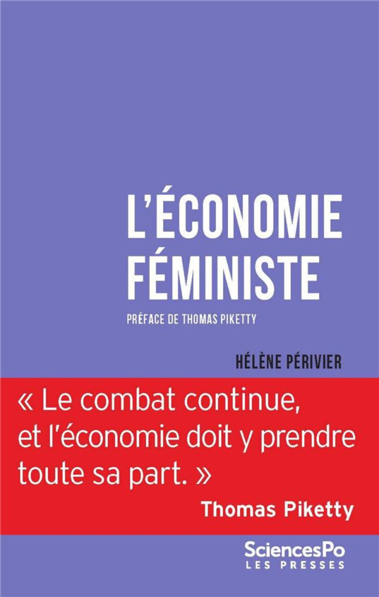 L'ECONOMIE FEMINISTE -  PERIVIER, HELENE - SCIENCES PO