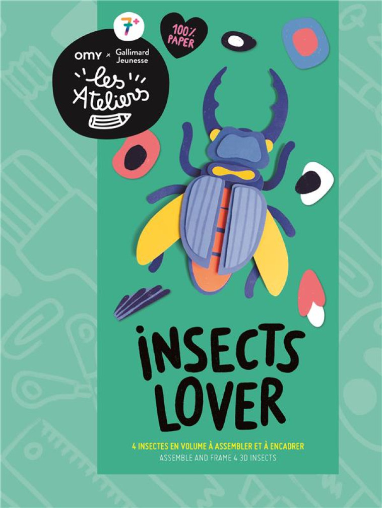 INSECTS LOVER - 4 INSECTES EN VOLUME A ASSEMBLER ET A ENCADRER - COLLECTIF - NC