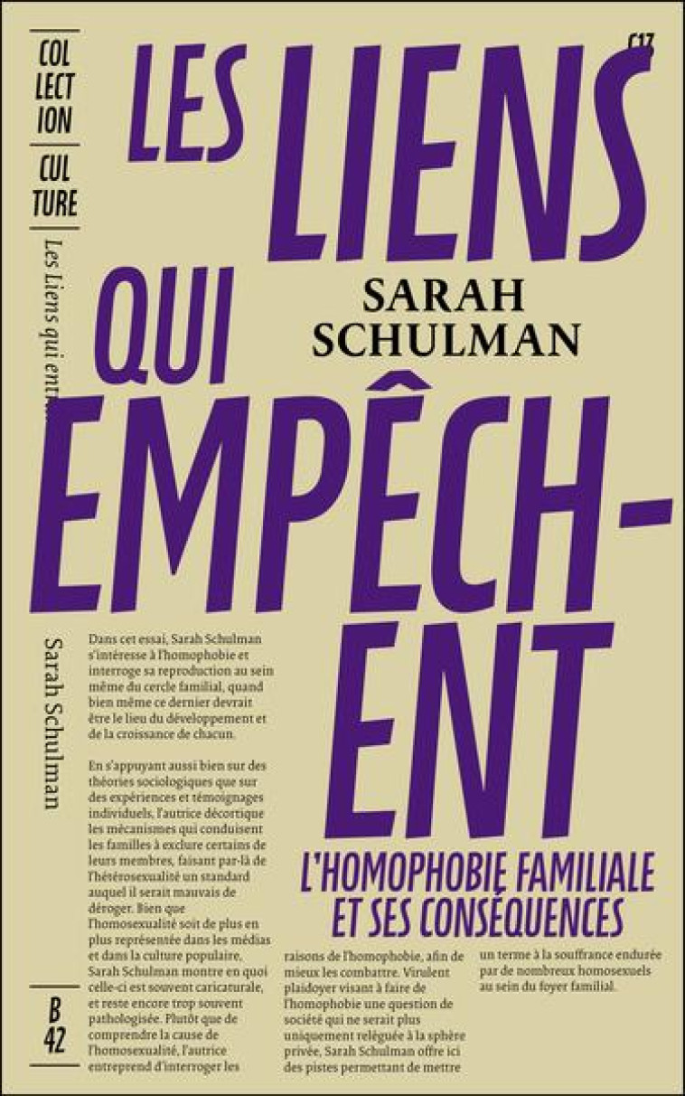 LES LIENS QUI EMPECHENT - L-HOMOPHOBIE FAMILIALE ET SES CONSEQUENCES - SCHULMAN SARAH - PLUME APP