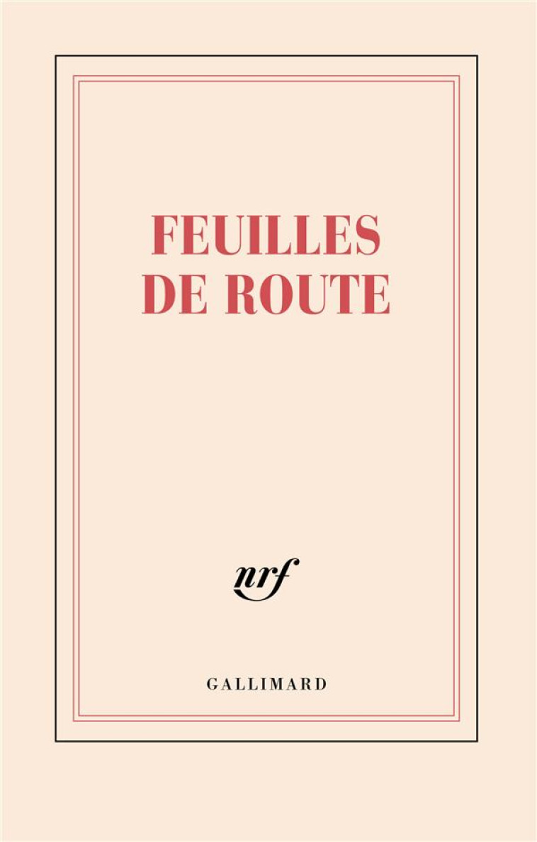 CARNET FEUILLES DE ROUTE (PAPETERIE) - COLLECTIF - NC