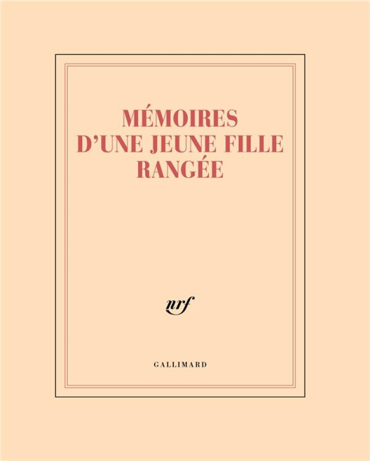 CAHIER MEMOIRES D-UNE JEUNE FILLE RANGEE (PAPETERIE) - COLLECTIF - NC